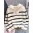 Women's Elegant White & Black Striped Winter Sweater - Thickened Long Sleeve Round Neck Zipper Collar Pullover, Soft Sweater for Fall & Winter, Casual to Formal Outfits, Machine Washable (/Beige/Gray/Black) - Versatile Layering Piece with Contrast Stripes, Medium Stretch Fabric, and Chic Zipper Detail for a Tailored Look, Cozy Sweaters for Women, Casual Long Sleeve Sweater, Womens Print Sweaters, Cardigan for Women Winter, Winter Top for Women, Sweaters for Women Office,