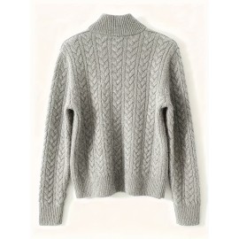 Women'S Sweater - Soft Pullover Sweater with V-Neck, Loose Fit Long Sleeve Top for Everyday & Formal Outfits - All-Season Layering Essential in Green