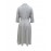 [Elegant Office to Party Dress] Women's Elegant Office to Party Dress - White & Black Vertical stripes, Structured Formal attire with Belted Waist, All-Season Professional & Evening Outfits for Women, Business Casual, Classic Collar, Polished Finish, Stylish Blouse, Working Women, Commute Attire, Work Attire, Stylish Outfit, Attire