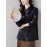[Plus Size Retro Jacquard Shirt] Autumn New Retro Jacquard Plus Size Button-Up Shirt for Women | Loose Fit Long Sleeve Blouse with Stand Collar, Solid Color Casual Chic Top for Spring & Fall, Comfortable T-Shirt, Spring Fashion, Elegant Design, Durable Fabric, Stylish