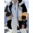 Plus Size Striped Fuzzy Hooded Coat - Soft, Warm, and Cozy Long Sleeve Zipper Coat for Fall and Winter - Women's Casual Outerwear for Cold Weather